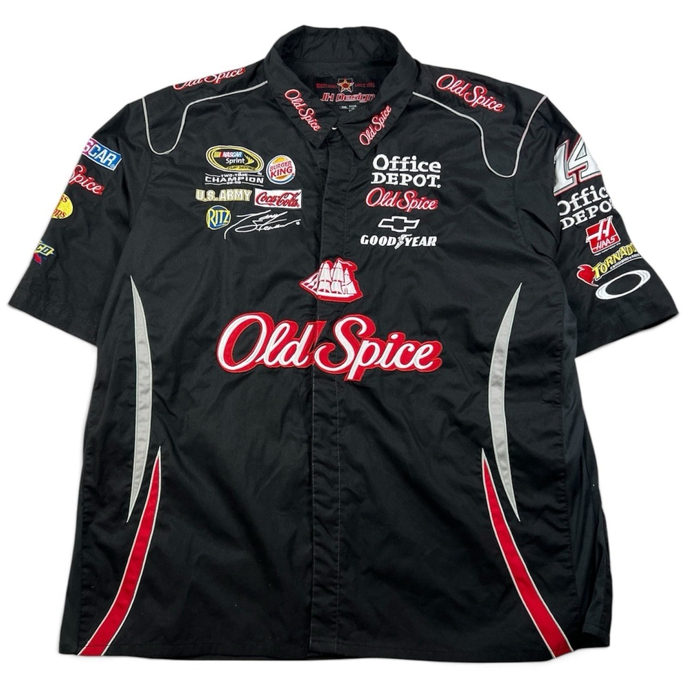 Tony Stewart Shirt Size 3XL Button Up NASCAR Oakley Coca Cola Black
